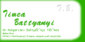 timea battyanyi business card